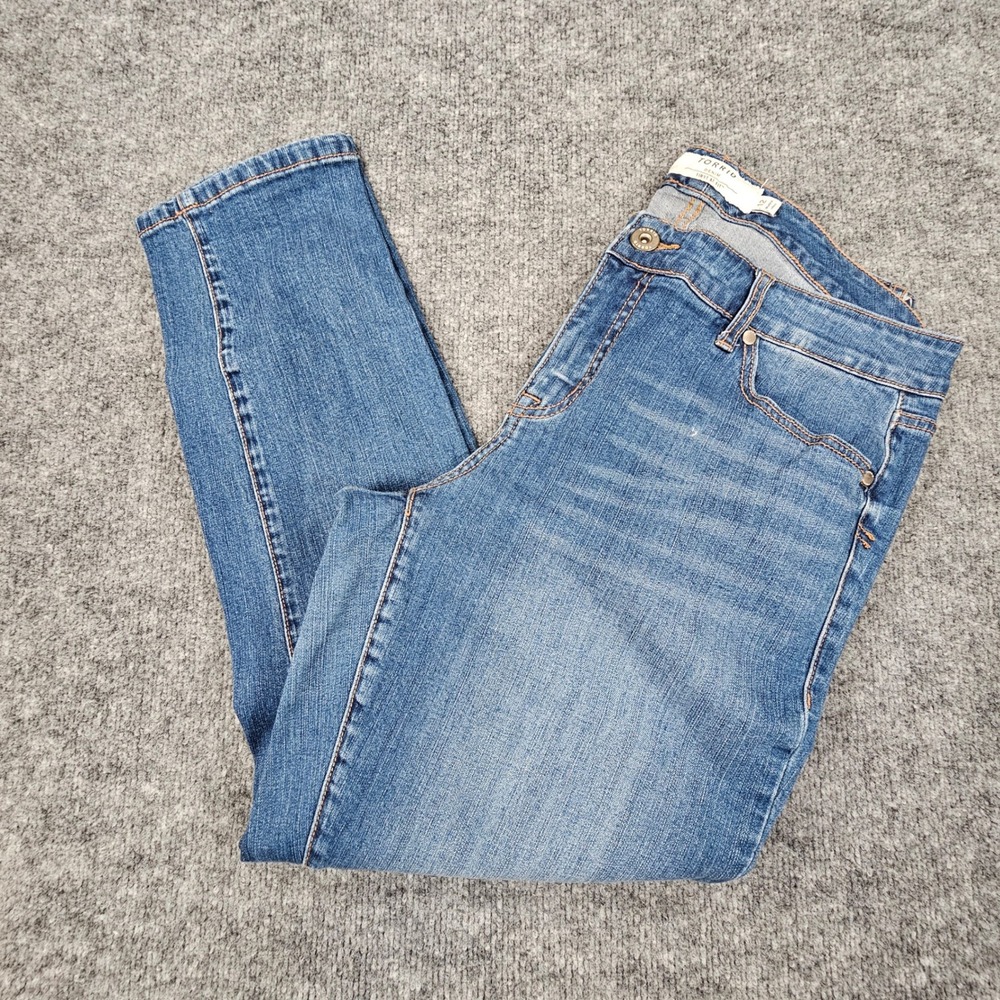 Torrid First At Fit Straight Leg Jeans Women Size 12 Medium Wash Blue Stretch